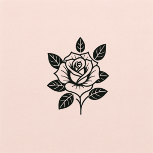 Simple And Bold Rose Design