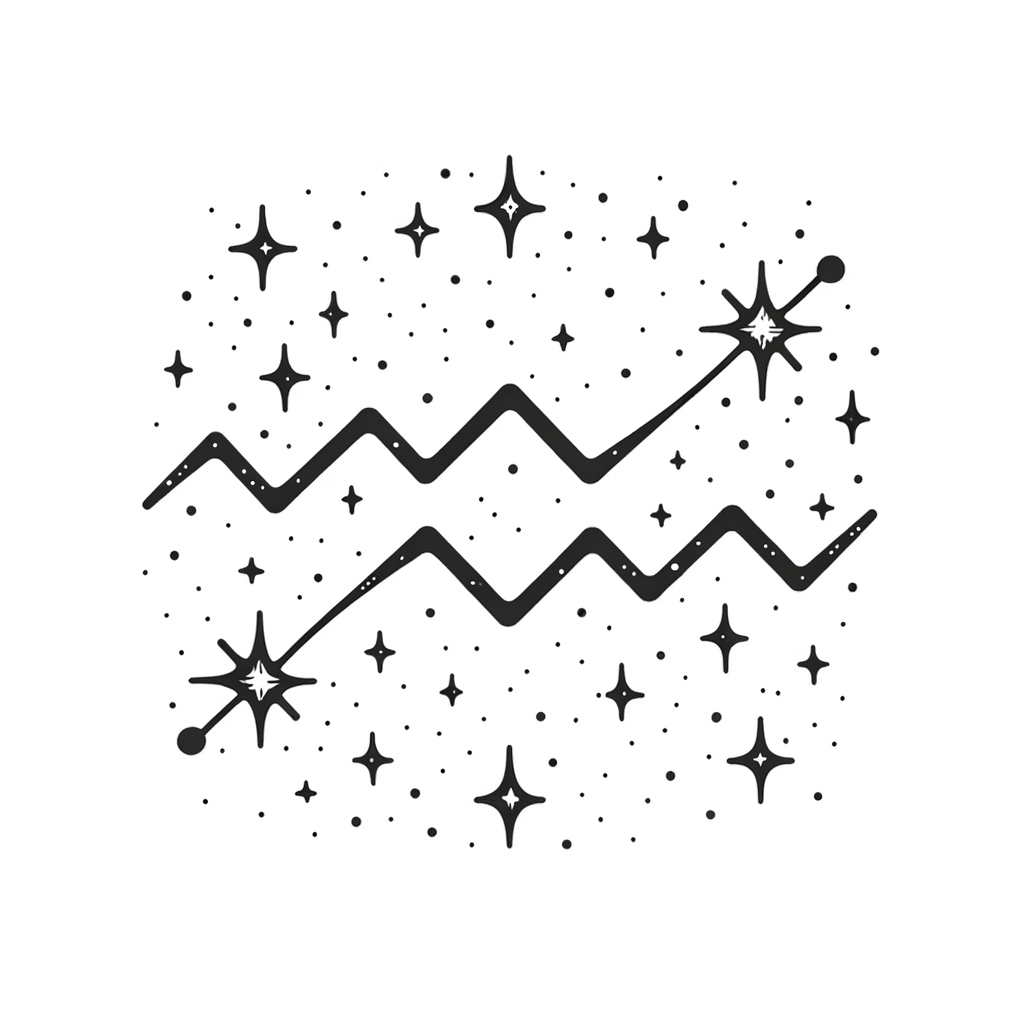 Simple Aquarius Constellation With Minimalist Stars