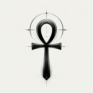 Simple Black Ankh With Aura
