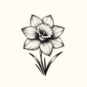 Simple Daffodil With Clean Design