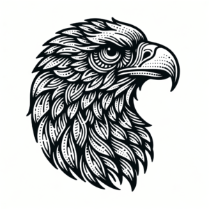 Simple Eagle Head, Fine-Line