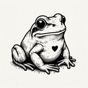 Simple Frog With A Small Heart