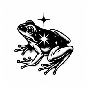 Simple Frog With A Small Star