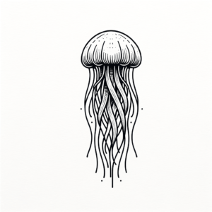 Simple Jellyfish With Sleek Lines