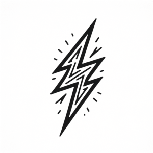 Simple Lightning Bolt With Straightforward Style