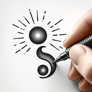 Simple Linework Semicolon Design
