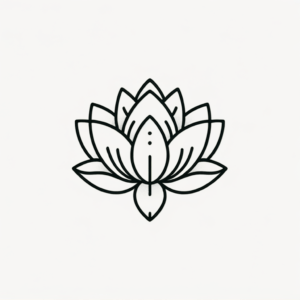Simple Lotus Flower With Clean Lines