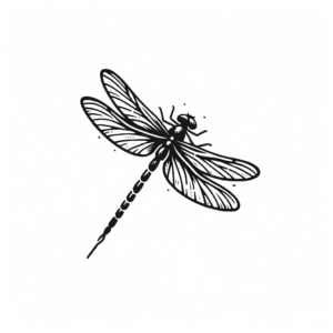 Simple, Minimalist Look In A Dragonfly Tattoo