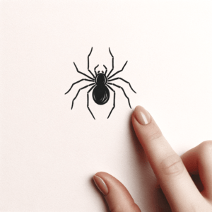 Simple, Minimalist Look In A Spider Tattoo