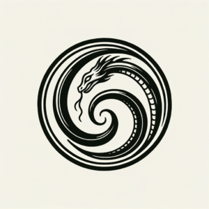 Simple Ouroboros In Black Ink