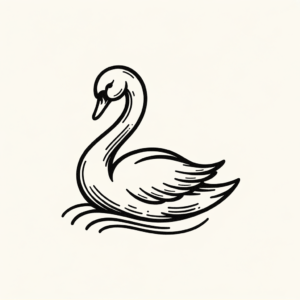 Simple Outline Of A Swan