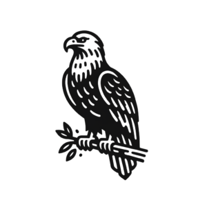 Simple Perched Eagle, Minimalist
