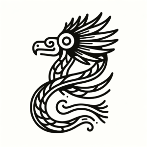 Simple Quetzalcoatl With Clean Lines