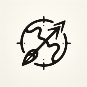 Simple Sagittarius Glyph With Minimalist Lines