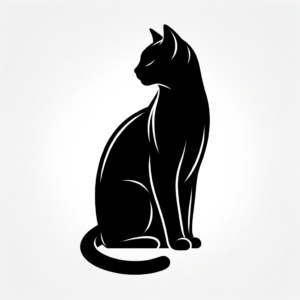 Simple Silhouette Of A Sitting Cat