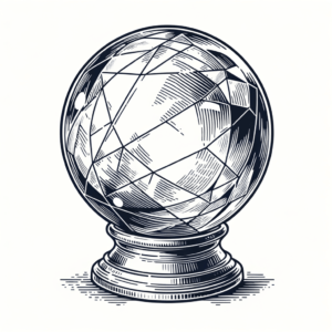 Simple Single-Line Drawing Of A Crystal Ball