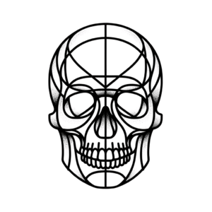 Simple Skull With Basic Shapes