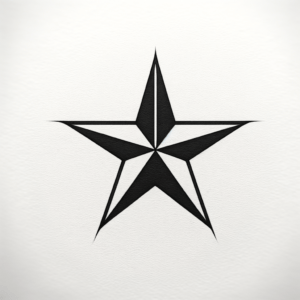 Simple Star With Minimalist Design And Clean Lines