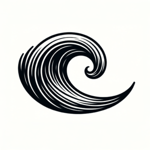 Simple Wave In Minimalist Style