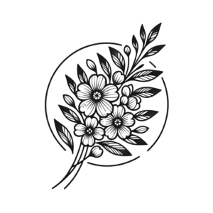 Simplistic Japanese-Inspired Floral Tattoo