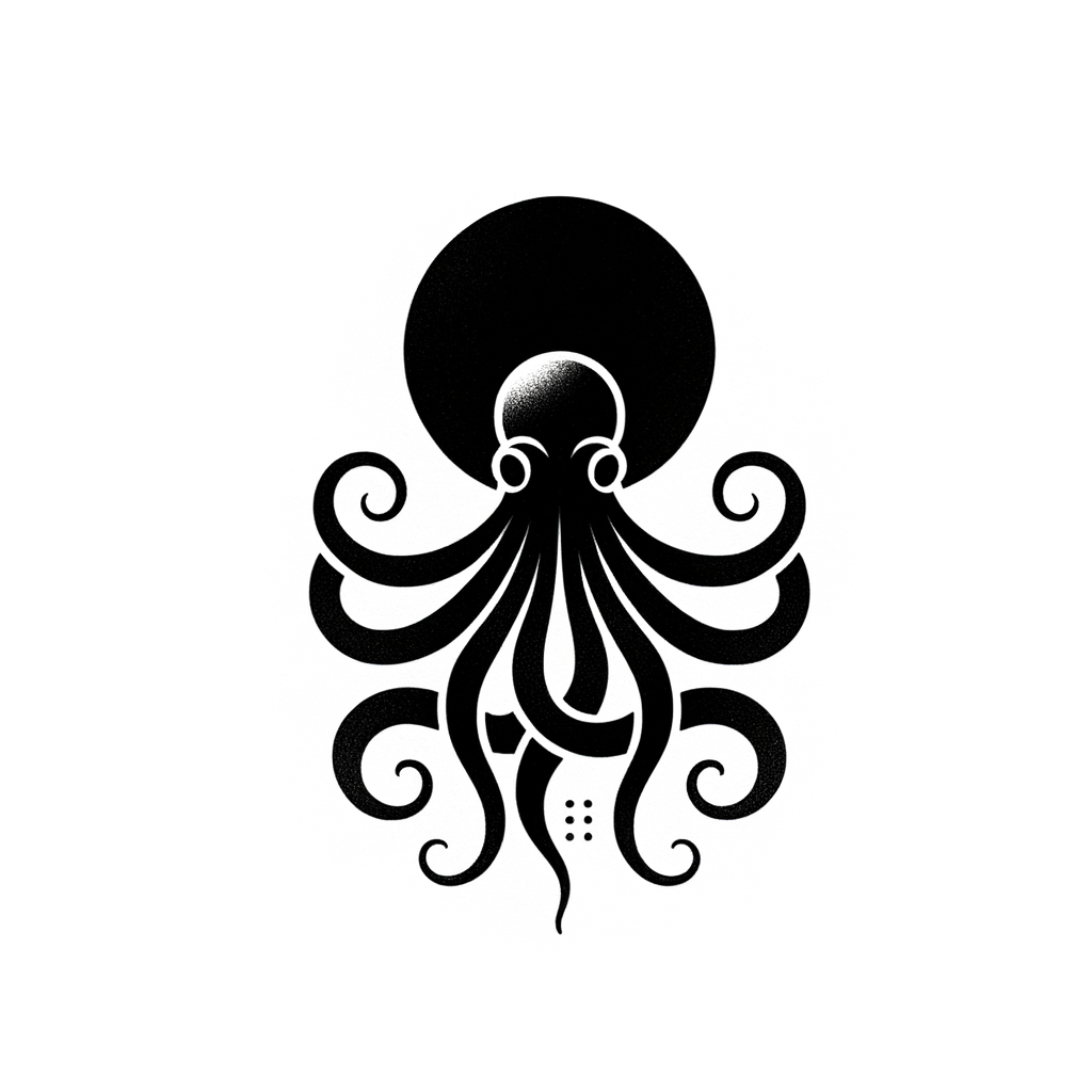 Simplistic Japanese-Inspired Octopus Tattoo