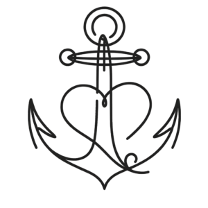Single Continuous-Line Anchor With A Heart