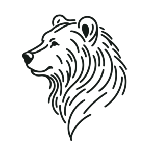 Single Continuous-Line Bear Profile
