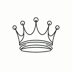 Single Continuous-Line Crown With Artistic Flow