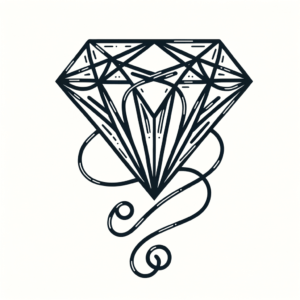 Single Continuous-Line Diamond With Twists