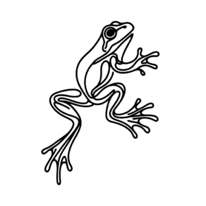 Single Continuous-Line Frog Leaping