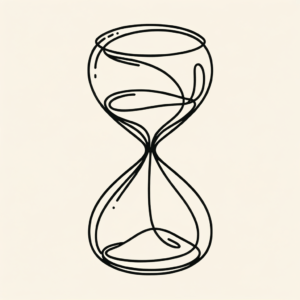 Single Continuous-Line Hourglass With Fluid Stroke