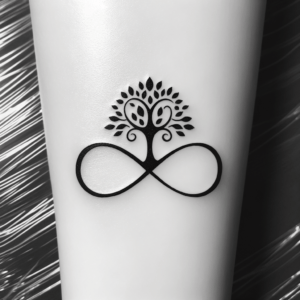 Single Continuous-Line Infinity With Tree