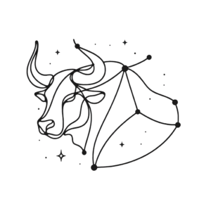 Single Continuous-Line Taurus Constellation