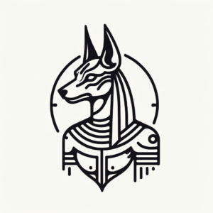 Single Line Anubis With Minimal Detail