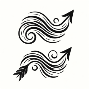 Single Line Arrow With A Continuous, Elegant Flow And Sleek Design