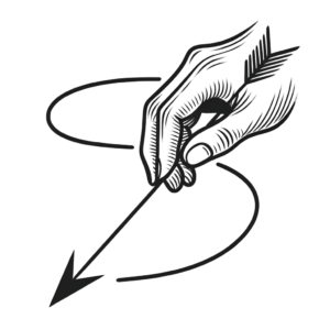 Single Line Arrow With Continuous Flow