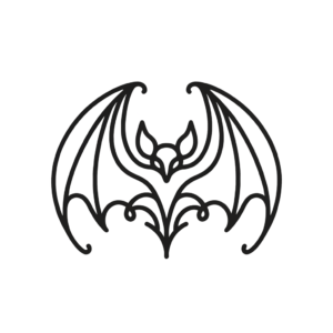 Single Line Bat In Continuous Stroke
