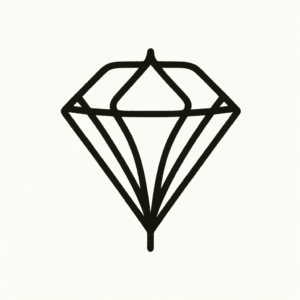 Single Line Diamond With Continuous Stroke