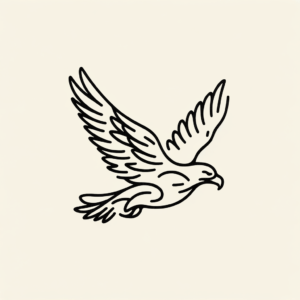 Single Line Eagle With Fluid Motion