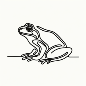 Single Line Frog With Continuous Flow