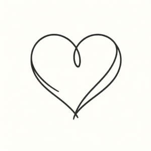 Single-Line Heart With Minimalistic Design