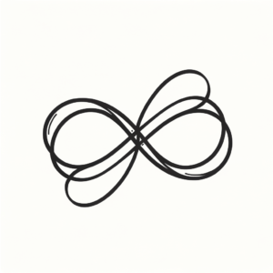 Single Line Infinity With Abstract Shape