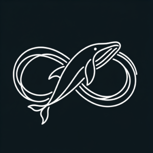 Single Line Infinity With Whale