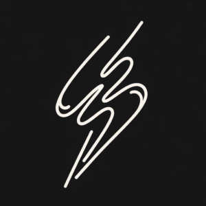 Single Line Lightning Bolt With Seamless Flow
