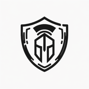 Single Line Spartan Shield With Minimal Details