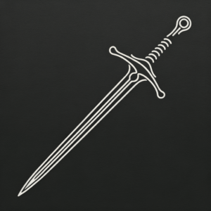Single Line Sword With Seamless Flow