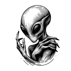 Sketchy Alien With Loose, Artistic Lines