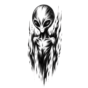 Sketchy Alien With Rough, Dynamic Lines