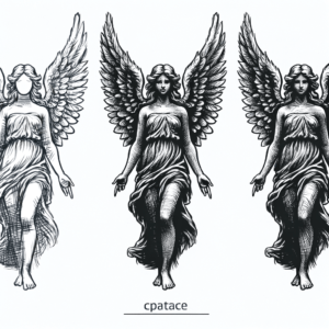 Sketchy Angel With Rough Outlines