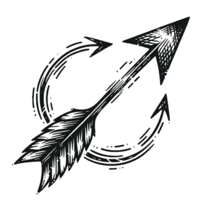 Sketchy Arrow With Rough, Unfinished Lines